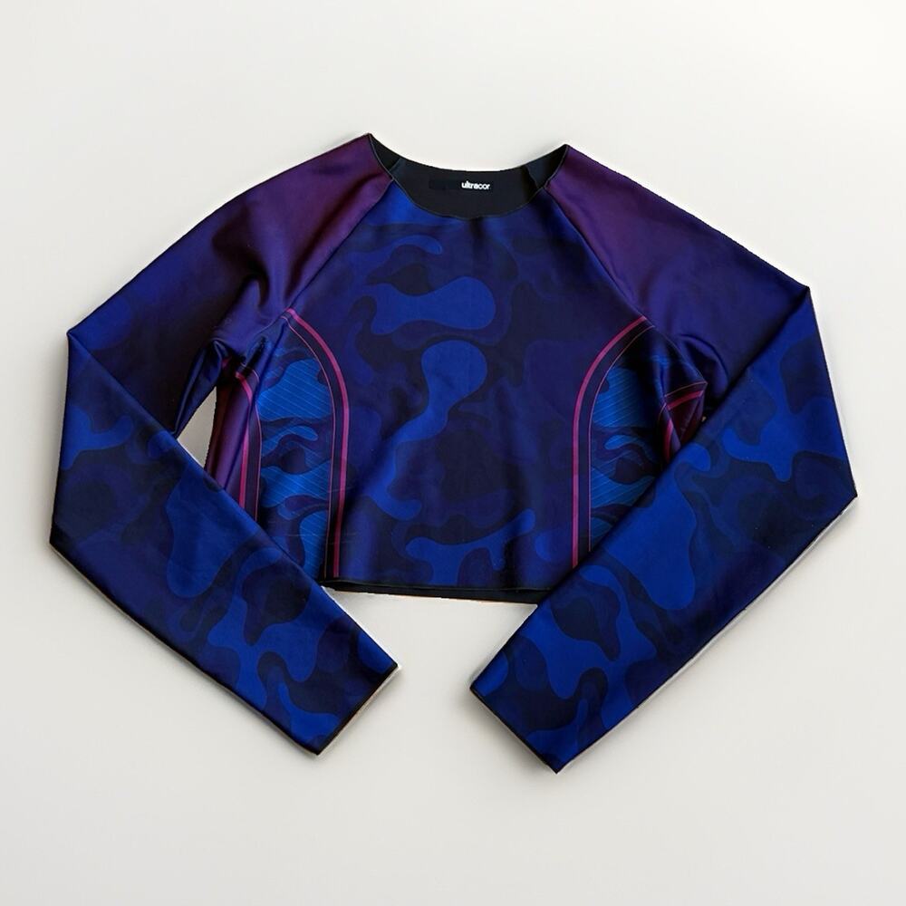 ULTRACOR Melodic Lux Camo Active Cropped Long-Sleeve Top Women’s Size S